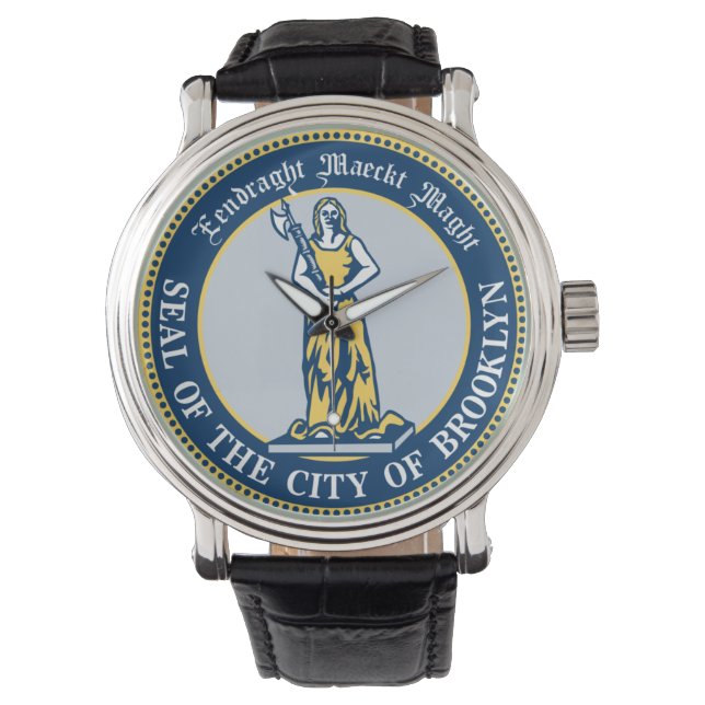 Montre Sceau de l'arrondissement de Brooklyn, New York (devant)
