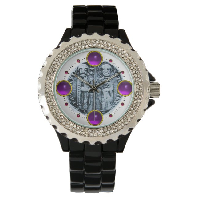 MONTRE SCEAU DU MODÈLE DES CHEVALIERS, PIERRES DE GEM PUR (devant)