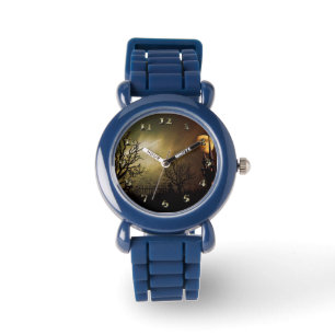 Montre Scène d'Halloween avec château mystique