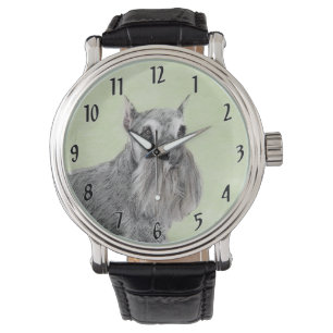 Montre Schnauzer (Giant, Standard) Peinture - Chien Art