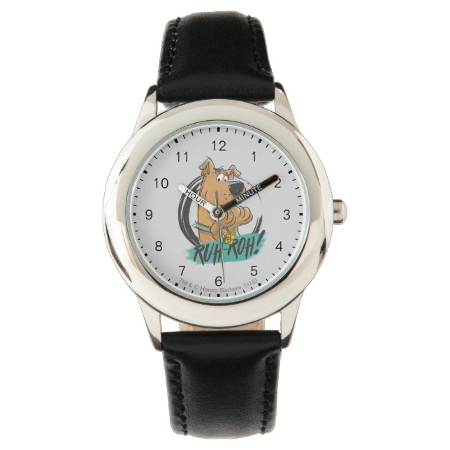 Montre Scooby-Doo "Ruh Roh !" Croquis de marqueur (devant)