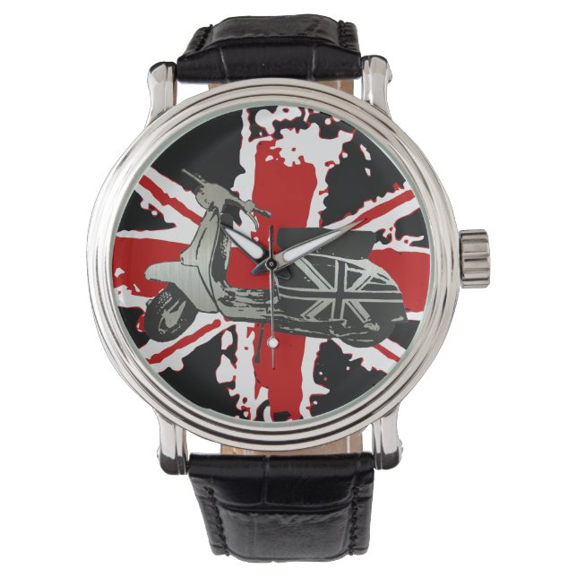 Montre Scooter métallique sur l'art de la prise d'union b (devant)