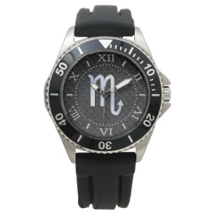 Montre Scorpio Zodiac Chrome Comme Symbole Serpent Noir C