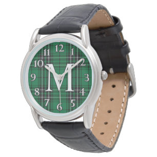 Montre Scottish Clan MacLean M Monogram Chasse Tartan