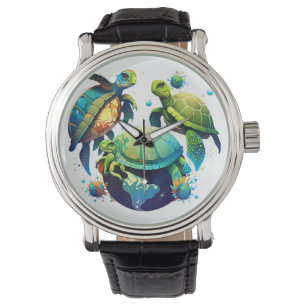 Montre Sea Turtle Planet Jour des terres mondial de l'env