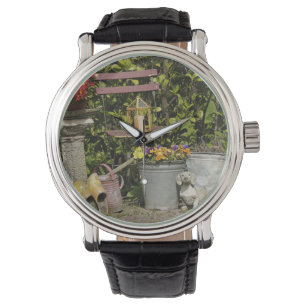 Montre seaux, chaussures et fleurs, Zaanse Schans,