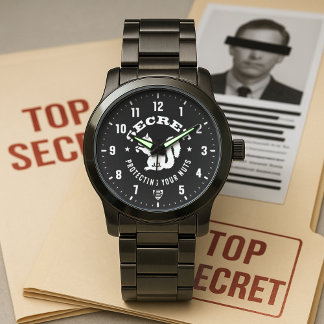 Montre Secret Squirrel Protecting Your Nuts Personalized