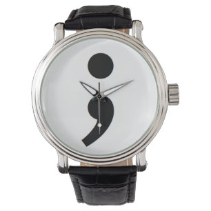 Montre Semicolon de prévention du suicide masculin