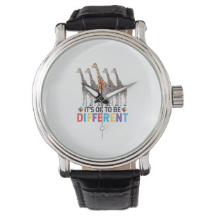 Montre Sensibilisation sur l'autisme Cute Giraffe Animal 