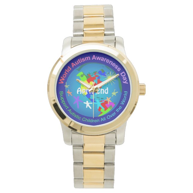 Montre Sensibilisation sur l'autisme mondiale (devant)