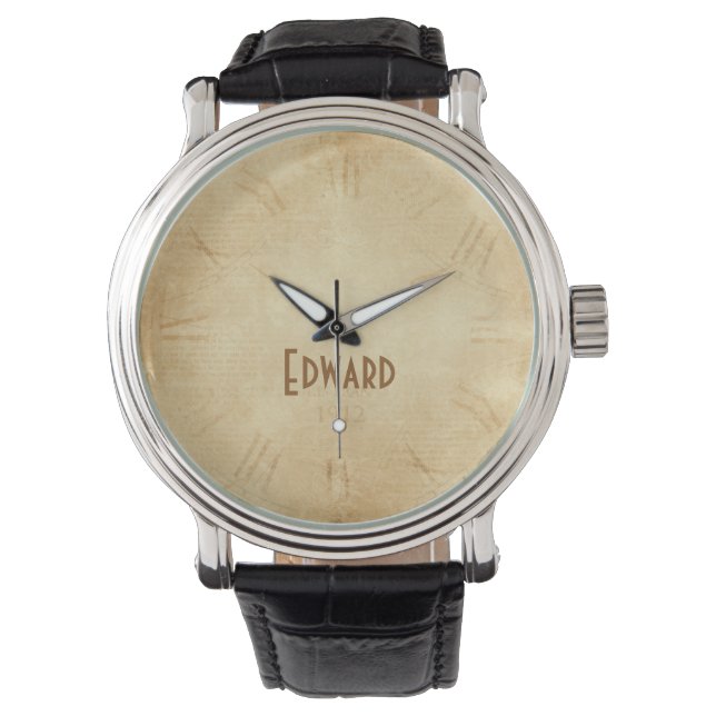 Montre Sepia Horloge Face Steampunk (devant)