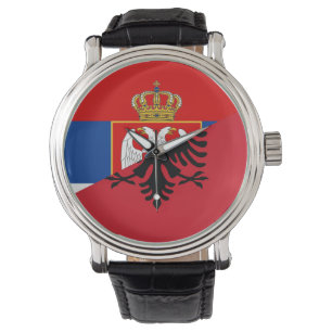 Montre serbie albanie drapeau pays demi symbole