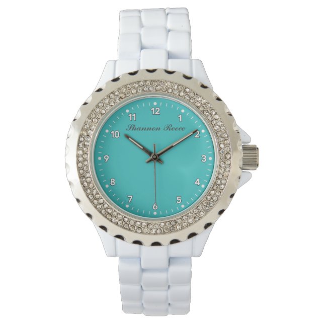 Montre Série de couleurs bleu bleu bleu turquoise (devant)