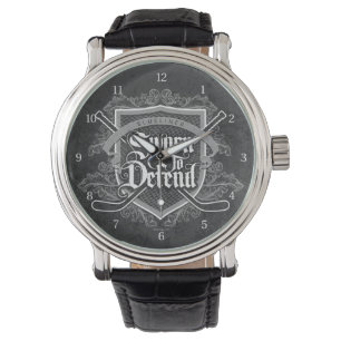 Montre Serment De Défense (Défenseur Du Hockey) Wristwatc