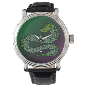 Montre Serpent Cool Art Tribal Métallisé