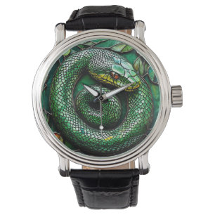Montre Serpent vert