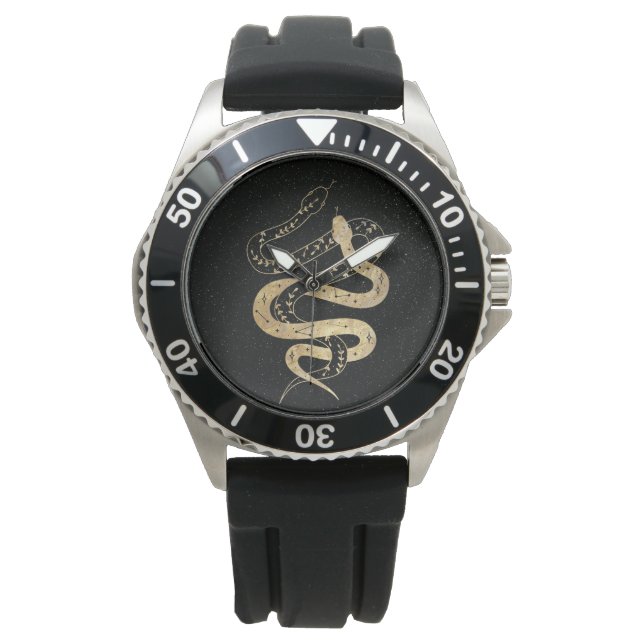 Montre Serpents mystiques Imaginaires et noirs (devant)