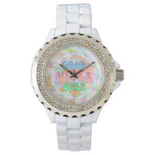 Montre Seulement de bonnes vibrations rétro Couleurs vint
