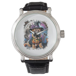 Montre Shar Pei Chien Carré d'Halloween