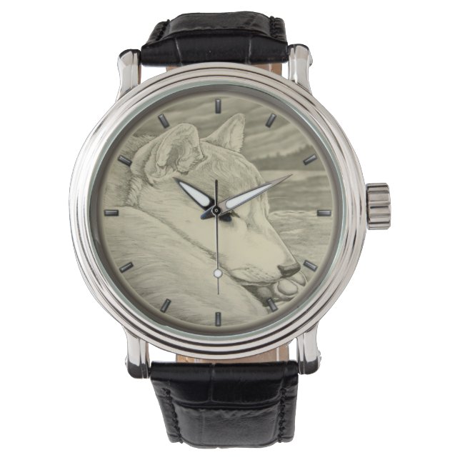 Montre Shiba Inu Watch Amoureux des chiens Shiba Inu Wris (devant)
