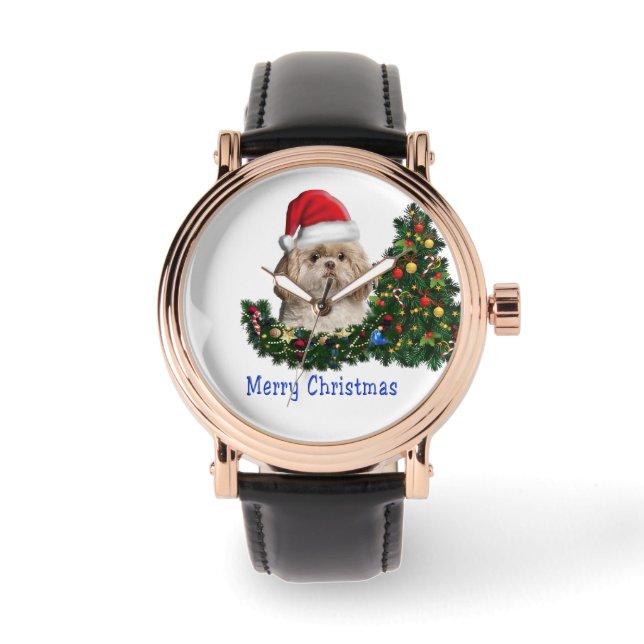 Montre Shih tzu Christmas (Recto)