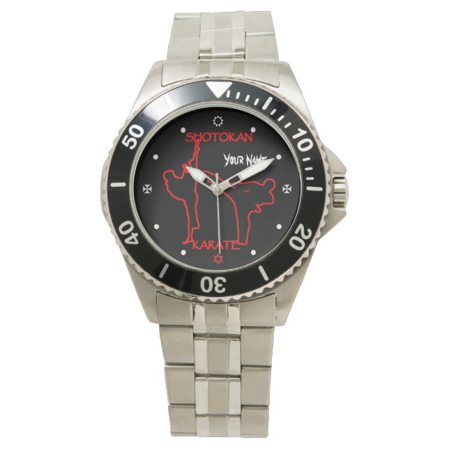 Montre Shotokan Karate Black Belt Custom (devant)