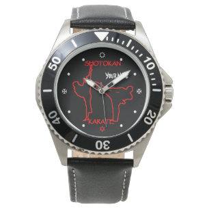 Montre Shotokan Karate Black Belt Custom Name Watch