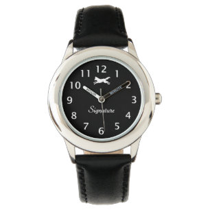 Montre Signature noire de loup
