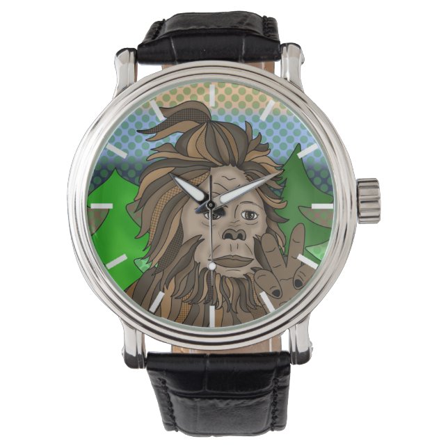 Montre SIGNE DE LA PAIX Bigfoot Sasquatch (devant)