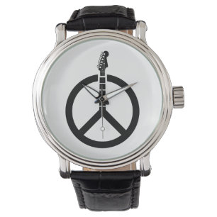 Montre Signe de paix à la guitare