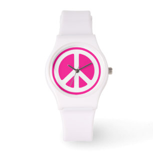 Montre Signe de paix rose