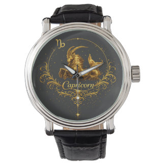 Montre Signe du zodiaque unique du Capricorne, signe astr