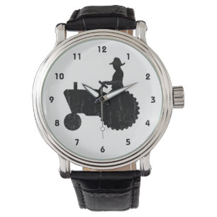 Montre Signe d'un paysan sur un tracteur