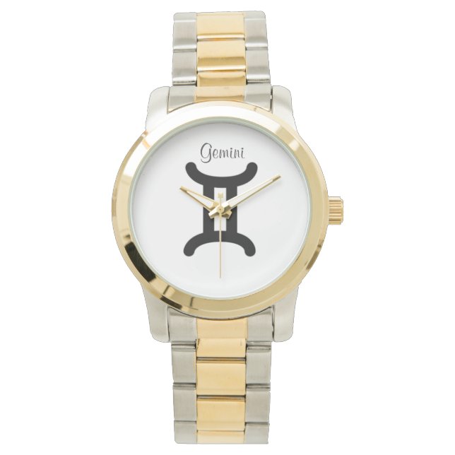 Montre Signe Gemini du Zodiaque. Mesdames Montres. (devant)