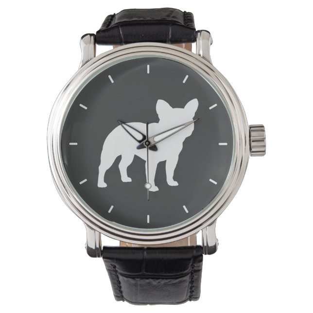Montre Silhouette de Bouledogue Français (devant)