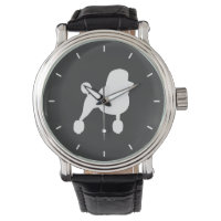 Silhouette de caniche standard blanc
