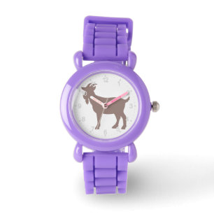 Montre silhouette de la ferme de chèvres