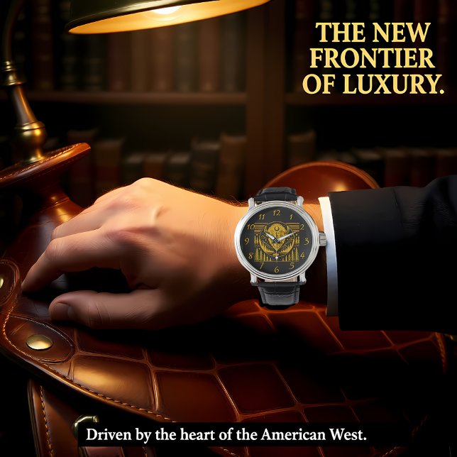 Montre Silhouette de tête de bison contre Arrière - plan  (Créateur téléchargé)