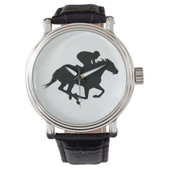 Montre Silhouette du cheval de course (devant)