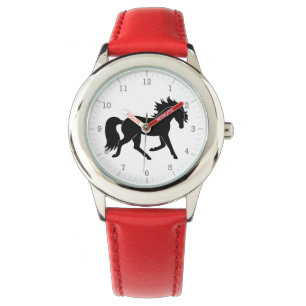 Montre Silhouette du cheval noir