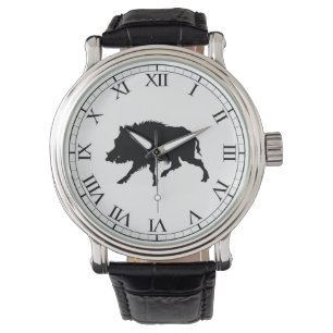 Montre Silhouette élégante de sanglier ou de porc sauva