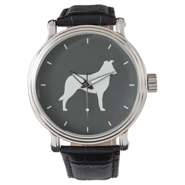 Montre Silhouette lisse Collie (devant)