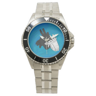 Montre Silhouette main Billy Chèvre bleu
