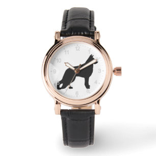 Montre Silhouette noire du berger allemand
