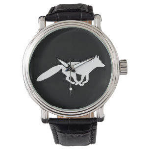 Montre Silhouette White Fox   Faune animale sauvage