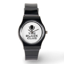 Silicone Black Club Watch avec logo noir