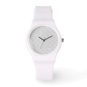 Montre Silicone blanche   Personnalisable et éléga