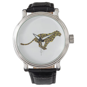 Montre Siloette léopard Brown et jaune