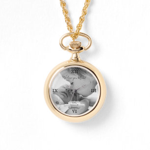 Montre Silver Minimalist Photo Mère's Day Watch