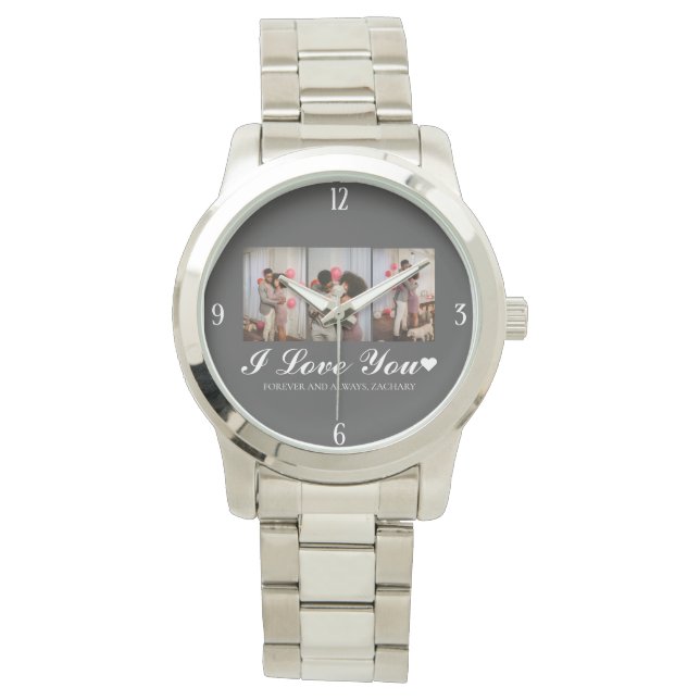 Montre Simple Elegant Love valentines jour couple photo (devant)